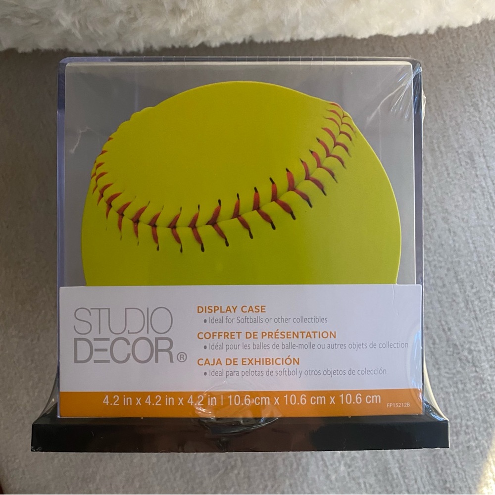 Softball or Whatever Fits Clear Acrylic Protective Keepsake Case Box NEW